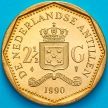 Монета Нидерландские Антилы 2.5 гульдена 1990 год.