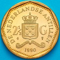 Нидерландские Антилы 2.5 гульдена 1990 год.