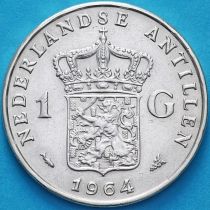 Нидерландские Антилы 1 гульден 1964 год. Серебро