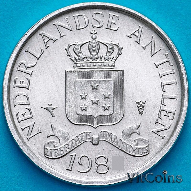 Монета Нидерландские Антилы 10 центов 1985 год. Монета Нидерландские Антилы 10 центов 1985 год.
