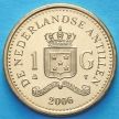 Монета Нидерландских Антильских островов 1 гульден 2006 год.