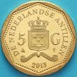 Монета Нидерландские Антилы 5 гульденов  2013 год. Отмена рабства в голландской Вест-Индии. 