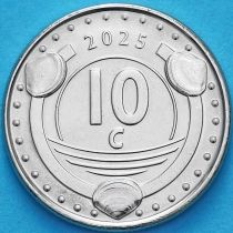 Кюрасао 10 центов 2025 год.