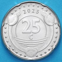 Кюрасао 25 центов 2025 год.