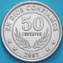 Никарагуа 50 сентаво 2007 год.