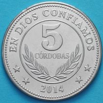 Никарагуа 5 кордоба 2014 год.