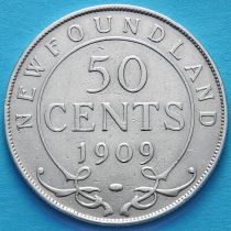Ньюфаундленд 50 центов 1909 год. Серебро. №1