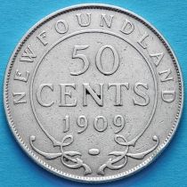 Ньюфаундленд 50 центов 1909 год. Серебро. №2