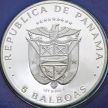 Монета Панама 5 бальбоа 1977 год. Беллисарио Поррас. Серебро. Пруф