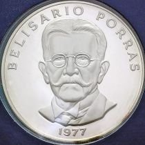 Панама 5 бальбоа 1977 год. Беллисарио Поррас. Серебро. Пруф