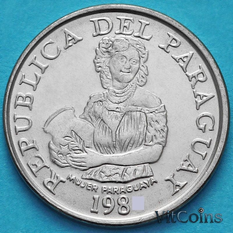 Монета Парагвай 5 гуарани 1984 год. Монета Парагвай 5 гуарани 1984 год.