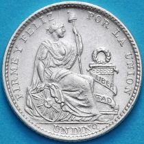 Перу 1 динеро 1912 год. Серебро.
