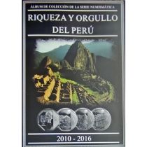 Перу набор 26 монет 1 соль 2010-2016 год. Богатство и гордость Перу. Альбом