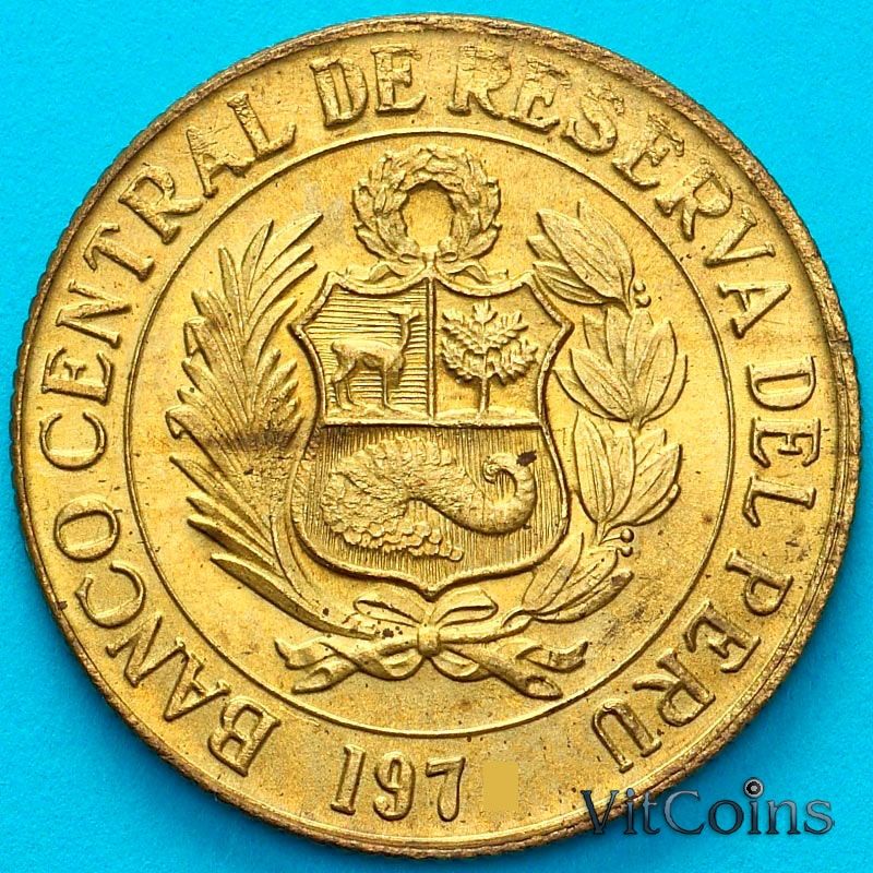 Монета Перу 1/2 соль 1973 год. UNC Монета Перу 1/2 соль 1973 год. UNC