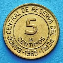 Перу 5 сентимо 1985 год. Мигель Грау Семинарио.