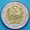 Монета Перу 5 новых солей 2011 год. 