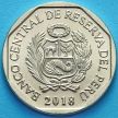 Монета Перу 1 соль 2018 год. Белокрылый гуан.