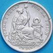 Монета Перу 1 динеро 1905 год