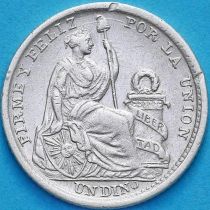 Перу 1 динеро 1905 год