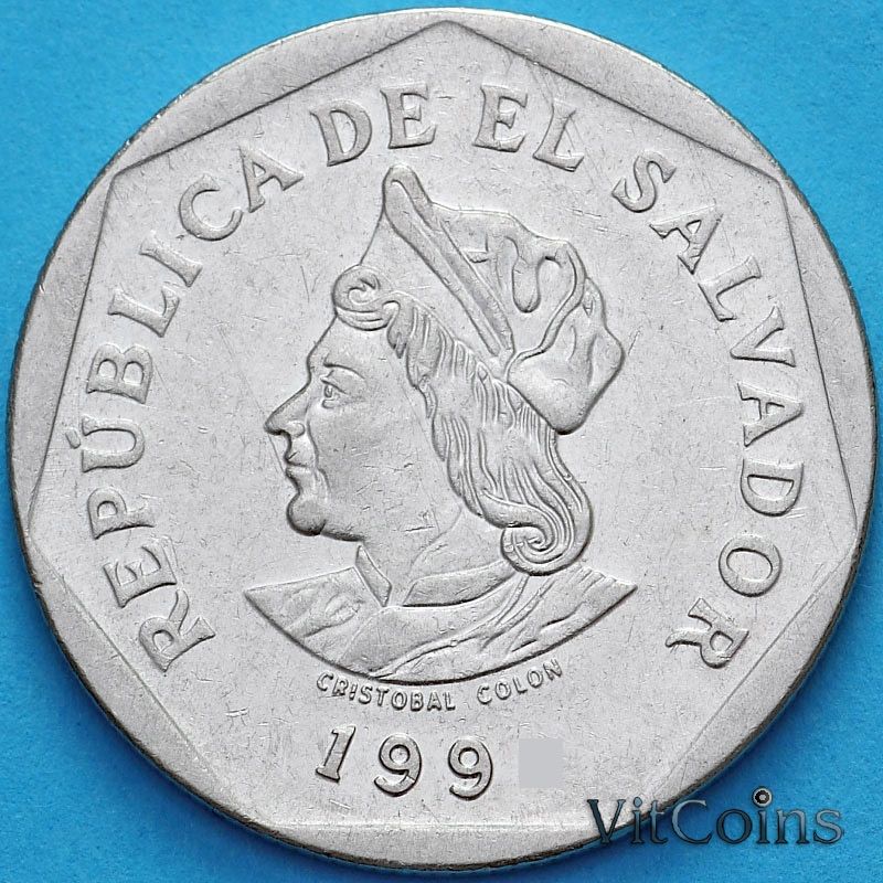Монета Сальвадор 1 колон 1995 год. Монета Сальвадор 1 колон 1995 год.