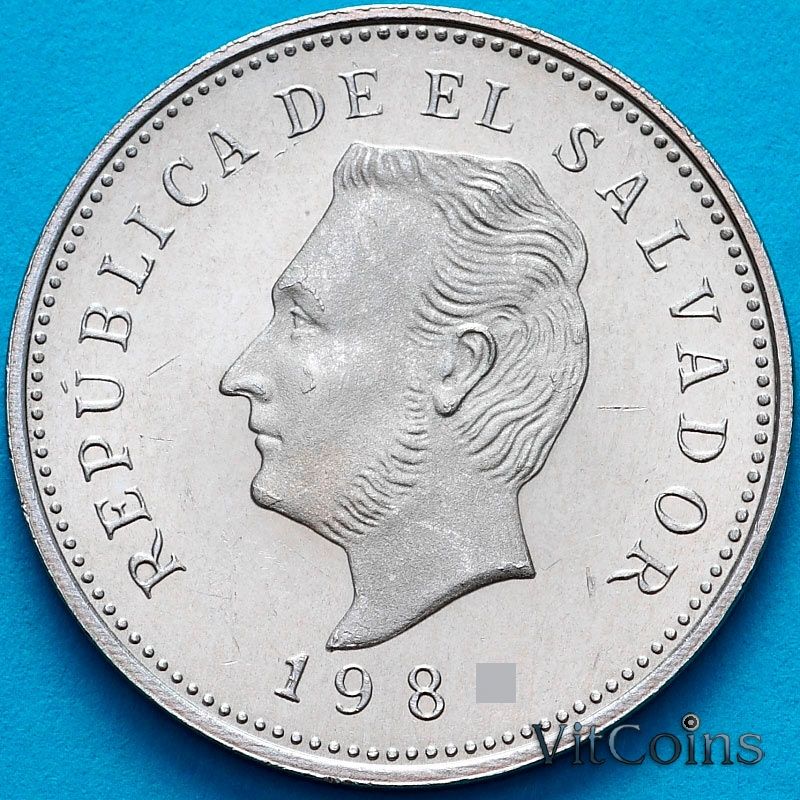 Монета Сальвадор 5 сентаво 1984 год.