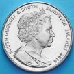 Монета Южной Георгии и Южных Сэндвичевых Островов 2 фунта 2010 год. Южный полюс.