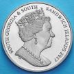 Монета Южной Георгии и Южных Сэндвичевых Островов 2 фунта 2017 год. Синий кит.