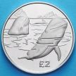 Монета Южной Георгии и Южных Сэндвичевых Островов 2 фунта 2017 год. Кашалоты.