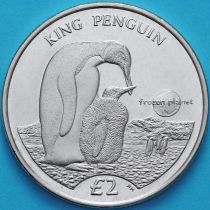 Южная Георгия и Южные Сэндвичевы Острова 2 фунта 2012 год. Пингвины.