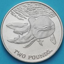 Южная Георгия и Южные Сэндвичевы Острова 2 фунта 2014 год. Морская свинья.