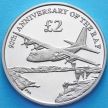 Монета Южной Георгии и Южных Сэндвичевых Островов 2 фунта 2008 год. 90 лет авиации