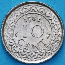 Суринам 10 центов 1962 год.