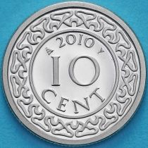 Суринам 10 центов 2010 год. BU