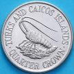 Монета Тёркс и Кайкос 1/4 кроны 1981 год. Лангуст.