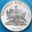 Монета Тринидад и Тобаго 5 долларов 1973 год. Алый ибис. Серебро. Proof