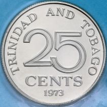 Тринидад и Тобаго 25 центов 1973 год. Proof