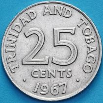 Тринидад и Тобаго 25 центов 1967 год.