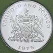 Монета Тринидад и Тобаго 5 долларов 1975 год. Алый ибис. Серебро. Proof