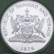 Монета Тринидад и Тобаго 5 долларов 1976 год. Алый ибис. Серебро. Proof