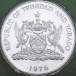 Монета Тринидад и Тобаго 10 долларов 1976 год. Острова Тринидад и Тобаго. Серебро. Proof