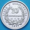 Монета Уругвай 10 сентесимо 1877 год.