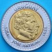Монета Уругвай 10 песо 2000 год.