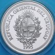 Монета Уругвай 200 песо 1995 год. 50 лет ООН. Серебро.