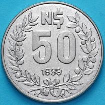 Уругвай 50 новых песо 1989 год.