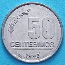 Уругвай 50 сентесимо 1994-2008 год.