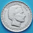 Монета Уругвая 50 сентесимо 1943 год. Серебро.