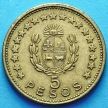 Монета Уругвая 5 песо 1965 год.