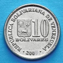 Венесуэла 10 боливар 2002 год.