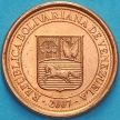 Монета Венесуэла 1 сентимо 2007 год.