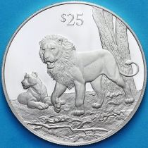 Британские Виргинские острова 25 долларов 1993 год. Лев